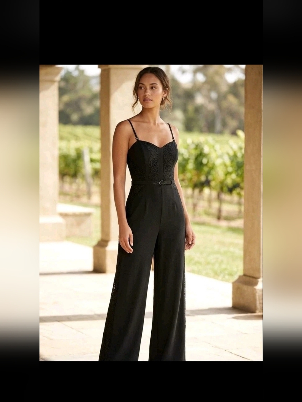 Vineyard Vines Black Sleeveless Wide-Leg Jumpsuit  Size 0